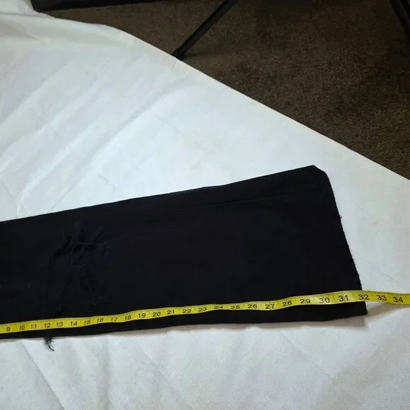 PacSun Black Eco Distressed High Waisted Baggy Jeans Grunge Rocker Size 23 - Picture 12 of 12